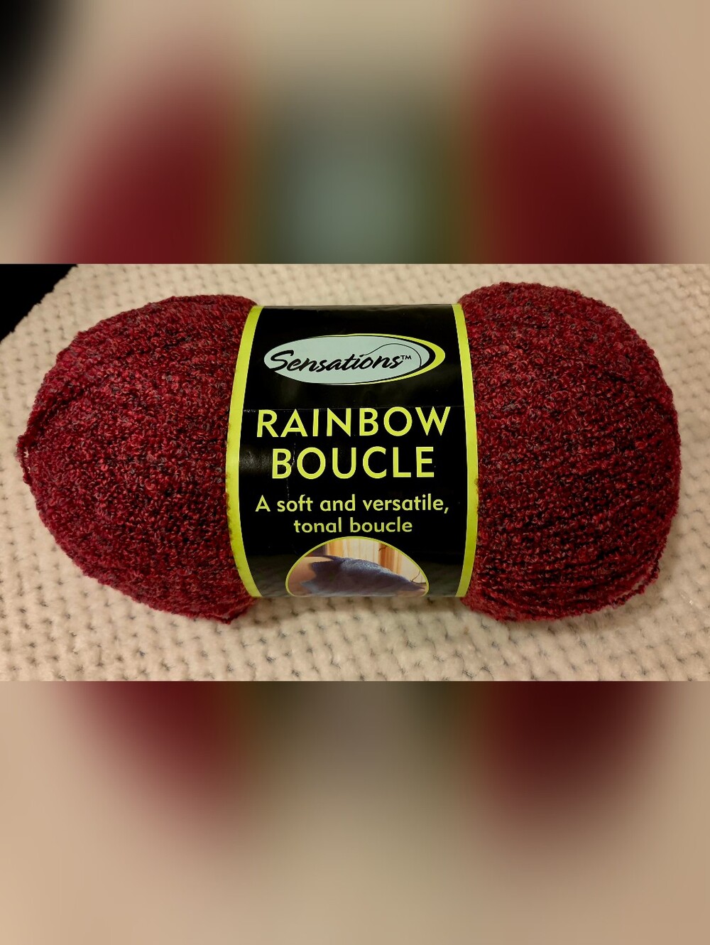 SENSATIONS Rainbow Boucle Yarn FUCHIA RAINBOW BOUCLE, 11 Oz 853 Yds